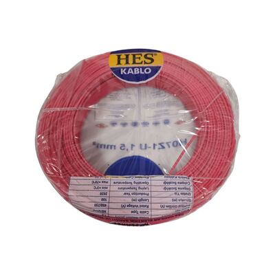Hes Nya Kablo 1,5 Mm Kırmızı (H07z1-U) Halojen Free - 3