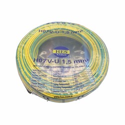 Hes Nya Kablo 1,5 mm² Sarıyeşil ( H07v-U ) - HES Kablo