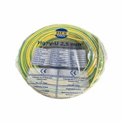 Hes Nya Kablo 2,5 mm² Sarıyeşil ( H07v-U ) - HES Kablo