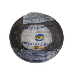 Hes Nya Kablo 2,5 Mm Siyah (H07z1-U) Halojen Free - HES Kablo