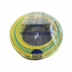 Hes Nya Kablo 4 mm² Sarıyeşil ( H07v-U ) - HES Kablo