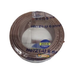 Hes Nya Kablo 6 Mm Kahverengi (H07z1-U) Halojen Free - HES Kablo