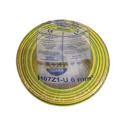Hes Nya Kablo 6 Mm Sarıyeşil (H07z1-U) Halojen Free - HES Kablo