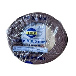 Hes Nyaf Kablo 0,50 mm² Kahve ( H07V-K ) - HES Kablo