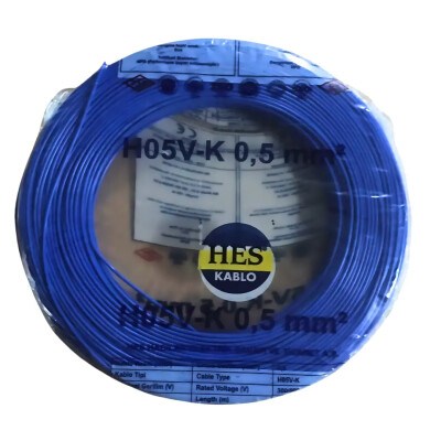 Hes Nyaf Kablo 0,50 mm² Mavi ( H07v-K ) - HES Kablo