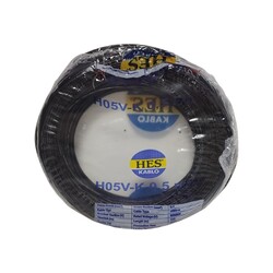 Hes Nyaf Kablo 0,50 mm² Siyah ( H05v-K ) - HES Kablo