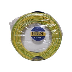 Hes Nyaf Kablo 0,75 mm² Sarıyeşil ( H05v-K ) - HES Kablo