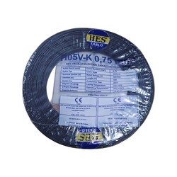 Hes Nyaf Kablo 0,75 mm² Siyah ( H05V-K ) - HES Kablo