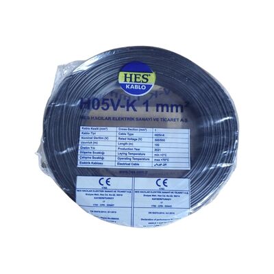 Hes Nyaf Kablo 1 mm² Siyah ( H05v-K ) - 1