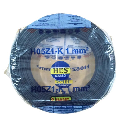 Hes Nyaf Kablo 1 Mm Siyah (H05z1-K) Halojen Free - HES Kablo