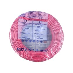 Hes Nyaf Kablo 1,5 mm² Kırmızı ( H07v-K ) - HES Kablo