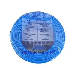 Hes Nyaf Kablo 1,5 mm² Mavi ( H07v-K ) - HES Kablo