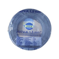 Hes Nyaf Kablo 1,5 mm² Siyah ( H07v-K ) - HES Kablo