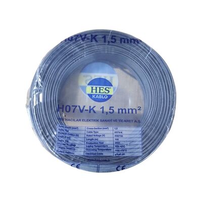Hes Nyaf Kablo 1,5 mm² Siyah ( H07v-K ) - 1