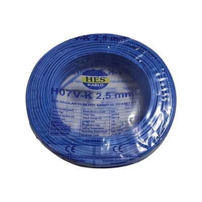 Hes Nyaf Kablo 2,5 mm² Mavi ( H07v-K ) - 1