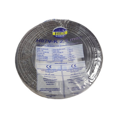 Hes Nyaf Kablo 2,5 mm² Siyah ( H07v-K ) - 2