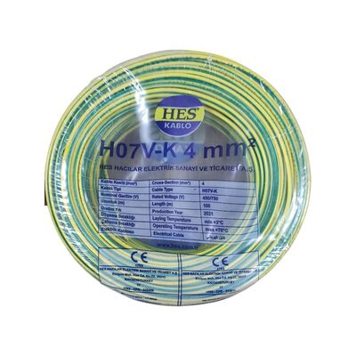Hes Nyaf Kablo 4 mm² Sarıyeşil ( H07v-K ) - 1