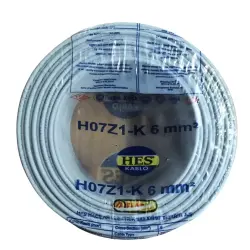 En Ucuz Hes Nyaf Kablo 6 Mm Gri (H07z1-K) Halojen Free Çeşitleri