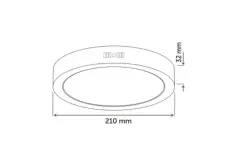 İnoled 18W LED Tavan Armatürü Siyah Kasa 6500K - İNOLED (1)