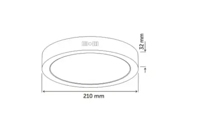 İnoled 18W LED Tavan Armatürü Siyah Kasa 6500K - 2
