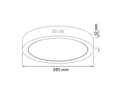 İnoled 24W LED Tavan Armatürü Siyah Kasa 6500K - İNOLED (1)