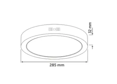 İnoled 24W LED Tavan Armatürü Siyah Kasa 6500K - 2