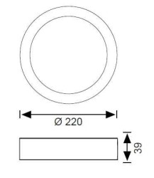 Jupiter 18W Led Yuvarlak Tavan Armatür 6500K Beyaz Işık - Jupiter (1)