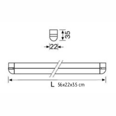 Jupiter 7W Led'Li 56cm Gizli Işık Armatürü (6500K+Beyaz Işık ) LE060 B - 2