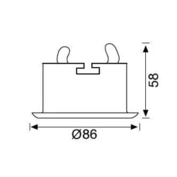 Jupiter JH515 K Camlı Sabit Spot Banyo - Jupiter (1)