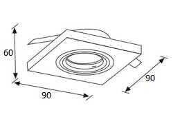Jupiter JH722 Kare Krom Camlı Spot - Jupiter (1)