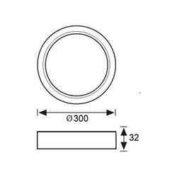 Jupiter LC444 B 24W Sıva Üstü Yuvarlak LED Panel Armatür 6500K Beyaz Işık - Jupiter (1)