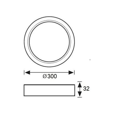 Jupiter LC444 B 24W Sıva Üstü Yuvarlak LED Panel Armatür 6500K Beyaz Işık - 2