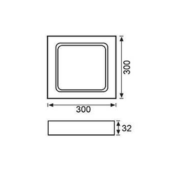 Jupiter LC446 S 24W Led Kare Tavan Armatürü 3000K Günışığı - Jupiter (1)