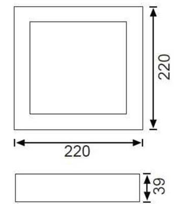 Jupiter LC455 S 18W Led Kare Tavan Armatürü 3000k Günışığı - 2