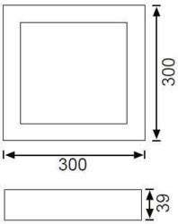 Jupiter LC456 B 24W Led Kare Tavan Armatür 6500K Beyaz Işık - 2