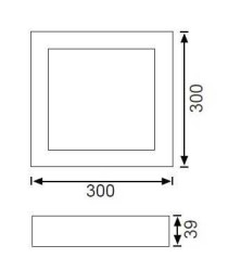 Jupiter LC456 S 24W Led Kare Tavan Armatürü 3200K Günışığı - Jupiter (1)