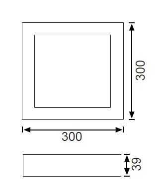 Jupiter LC456 S 24W Led Kare Tavan Armatürü 3200K Günışığı - 2