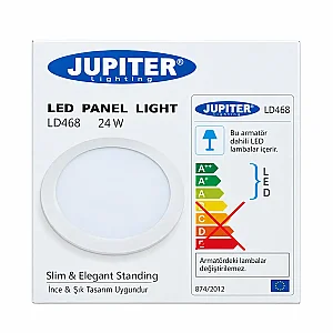 Jüpiter LD468 B 24W Beyaz Işık Slim Led Panel Armatür - 4