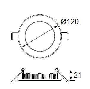 Jupiter LD471 B 6W Beyaz Işık Slim Led Panel Beyaz Armatür - 2