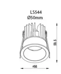 Jupiter LS544 7W Siyah Yuvarlak Sabit Spot 3000K Günışığı - Jupiter (1)