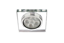 Jupiter LS591 B 7W Kare Camlı Led Spot Armatür Trafolu 6500K Beyaz Işık - 1