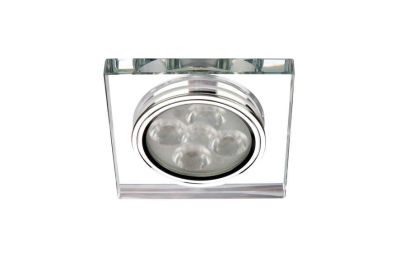 Jupiter LS591 B 7W Kare Camlı Led Spot Armatür Trafolu 6500K Beyaz Işık - 1