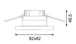 Jupiter LS591 B 7W Kare Camlı Led Spot Armatür Trafolu 6500K Beyaz Işık - 2