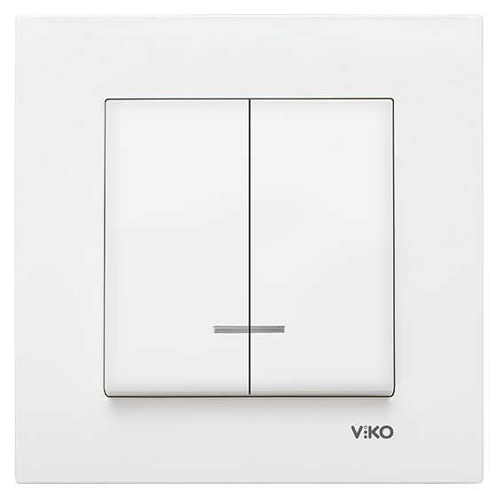 Viko Karre/Meridian Beyaz Işıklı Komütatör Mekanizma (Çerçeve Hariç) 90967050 - Viko