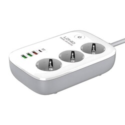 LDNIO SE3452 3PRİZ+3 USB+1 Type-C WİFİ ÖZELLİKLİ AKIM KORUMALI .PRİZ - Ldnio