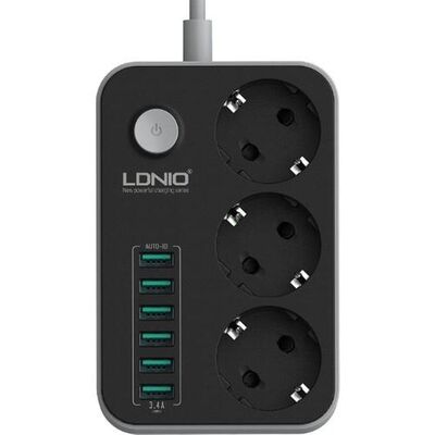 LDNIO SE3631 3PRİZ+6 USB Akım Korumalı Prizi - 1