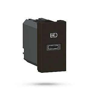 Legrand 077692L Mosaic 1 Modül 5V USB Type C Priz Siyah - 1