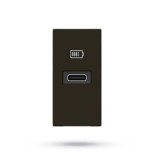 Legrand 077692L Mosaic 1 Modül 5V USB Type C Priz Siyah - 2