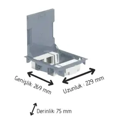 Legrand 089620 Döşeme Altı Buat Paslanmaz Çelik 10M (Boş Kasa) - Legrand (1)