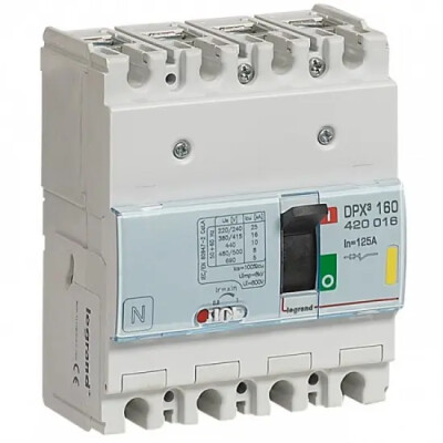 Legrand - 420016 DPX3 160 4P 125A 16kA Termik Manyetik Kompakt Şalter - Legrand